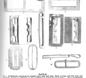 Confederate Fork Tongue Frame Buckle