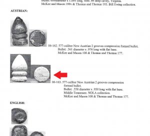 Confederate New Austrian Bullet