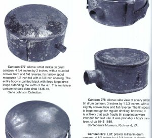 Confederate Tin "Drum" Style Canteen - Manassas