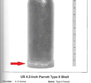 Navy Parrott Sabot from Fired 30 Pounder Shell