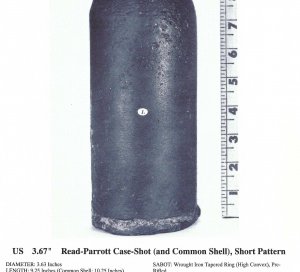 Federal 3.67-Inch Read-Parrott Shell (20 Pounder)