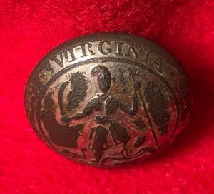 Virginia State Seal Coat Button 