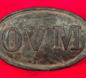 OVM - Ohio Volunteer Militia Belt Buckle - Repaired