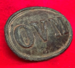 OVM - Ohio Volunteer Militia Belt Buckle - Repaired