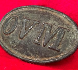 OVM - Ohio Volunteer Militia Belt Buckle - Repaired