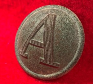 Confederate Artillery Coat Button - "Lined A" - High Quality