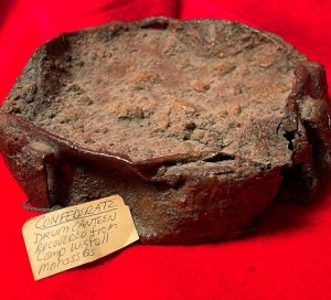 Confederate Tin "Drum" Style Canteen - Manassas