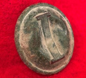 Confederate Infantry Coat Button - Lined I