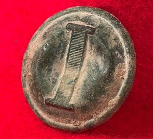 Confederate Infantry Coat Button - Lined I