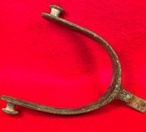  Confederate Cavalry Spur - Strap Studs and Raking Rowel Type