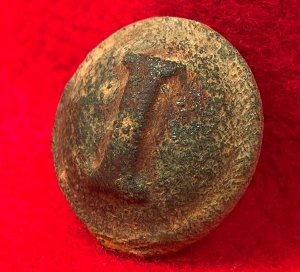 Confederate Infantry Coat Button - Block I