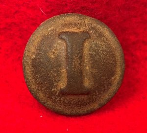 Confederate Infantry Coat Button - Block I - High Quality