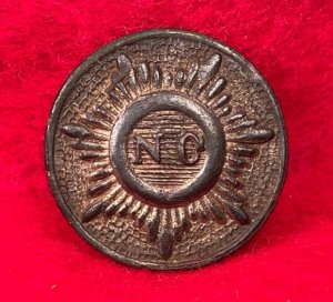 North Carolina "Sunburst" Coat Button - Silvered