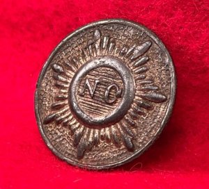 North Carolina "Sunburst" Coat Button - Silvered