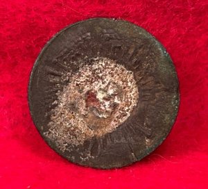 North Carolina "Sunburst" Coat Button - Silvered