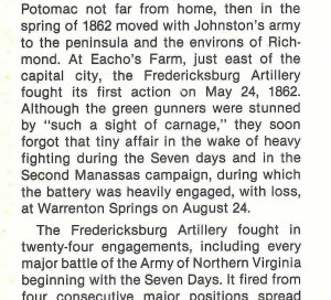 "The Fredericksburg Artillery" - Numbered and Signed