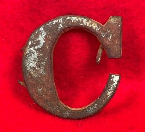 Large Company Letter C - Silvered Cast Brass