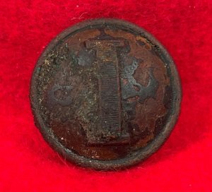 Confederate Infantry Coat Button - Lined I