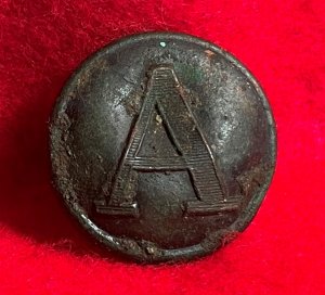 Confederate Artillery Coat Button - Lined A