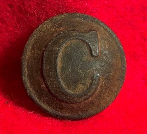 Confederate Cavalry Coat Button - Lined C