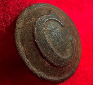 Confederate Cavalry Coat Button - Lined C