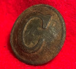 Confederate Cavalry Coat Button - Lined C