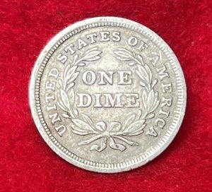 Excavated Seated Liberty Silver Dime - Dated 1838