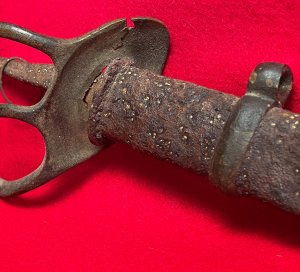 Confederate Saber and Scabbard - Excavated Caroline County, VA