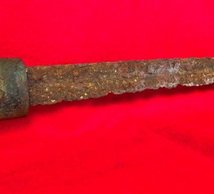 Excavated Confederate Boyle and Gamble Saber Bayonet with Scabbard Throat