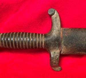 Excavated Confederate Boyle and Gamble Saber Bayonet with Scabbard Throat