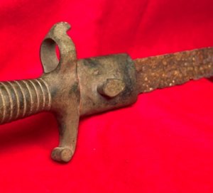 Excavated Confederate Boyle and Gamble Saber Bayonet with Scabbard Throat