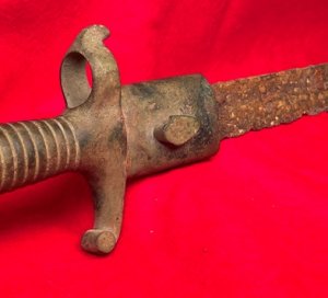 Excavated Confederate Boyle and Gamble Saber Bayonet with Scabbard Throat