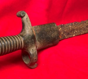 Excavated Confederate Boyle and Gamble Saber Bayonet with Scabbard Throat