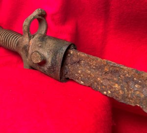 Excavated Confederate Boyle and Gamble Saber Bayonet with Scabbard Throat