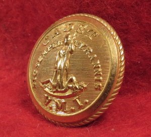 VMI - Virginia Military Institute Cadet Button - R & W Robinson - Coat Thread Remnant