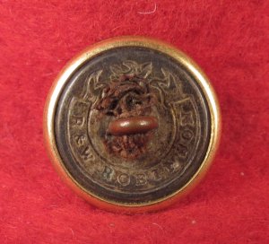 VMI - Virginia Military Institute Cadet Button - R & W Robinson - Coat Thread Remnant