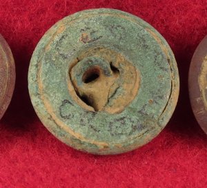 Three General Service Eagle Coat Buttons - Cedar Creek