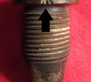 Confederate Fuze Adaptor for Rifled Projectile