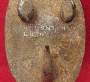 US Waist Belt Buckle Marked "W. H. SMITH / BROOKLYN" 