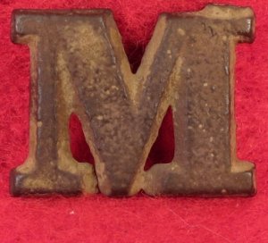 Letter "M" - Cast Brass