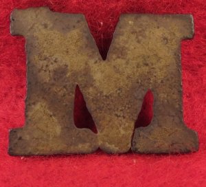 Letter "M" - Cast Brass