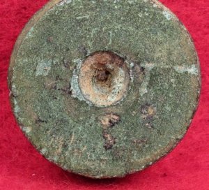 Brass Under Plug for Confederate Bormann Time Fuzed Artillery Shell