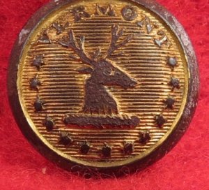 Vermont State Seal Cuff Button