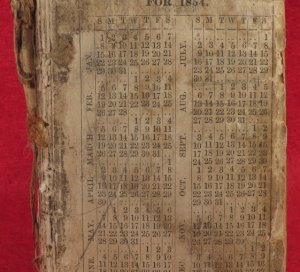 1854 Pocket Almanac & Diary