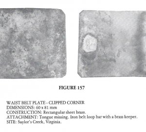 Rectangular "Clipped Corner" Belt Plate 