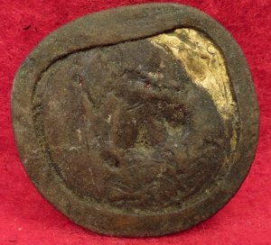 Virginia State Seal Coat Button - Flattened