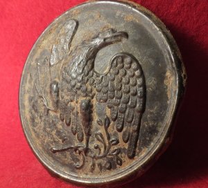 Two Maine "Burnside" Eagle Plates in Box with Provenance - Recovered 1956