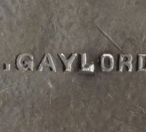 Eagle Plate - Manufacturer Marked "E. Gaylord"