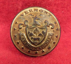 Vermont State Seal Coat Button