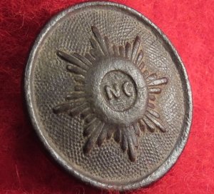 North Carolina Sunburst Button - NC 14 - Scarce 17 MM Size